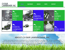 Tablet Screenshot of cyfairlawnmower.com